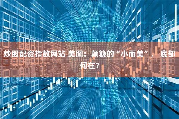 炒股配资指数网站 美图：颠簸的“小而美”， 底部何在？